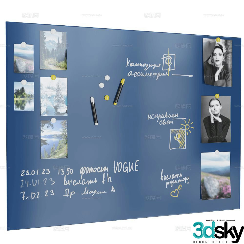 ASKELL blackboard display stand 3d model
