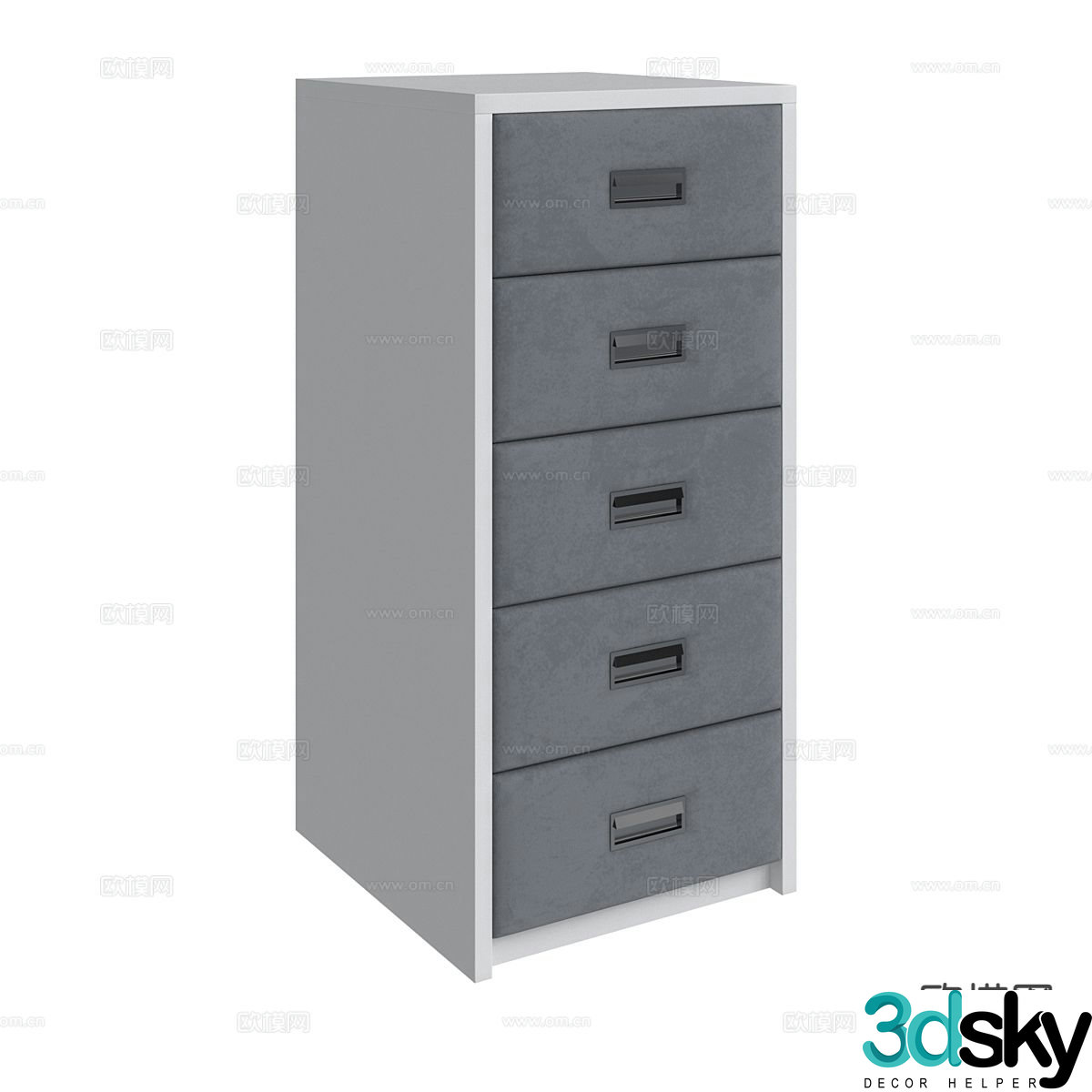 Modern chest of drawers side cabinet 3d model