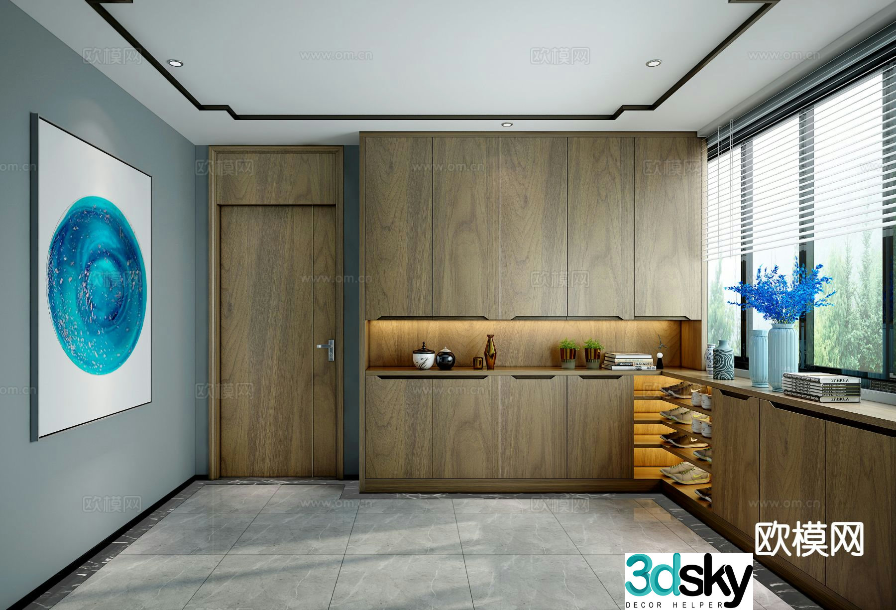 Entrance shoe cabinet Entry shoe cabinet 3D model