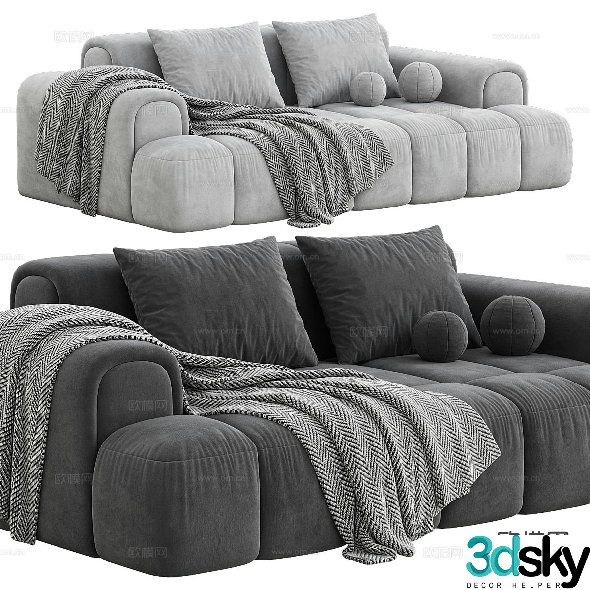 Modern love sofa 3d model