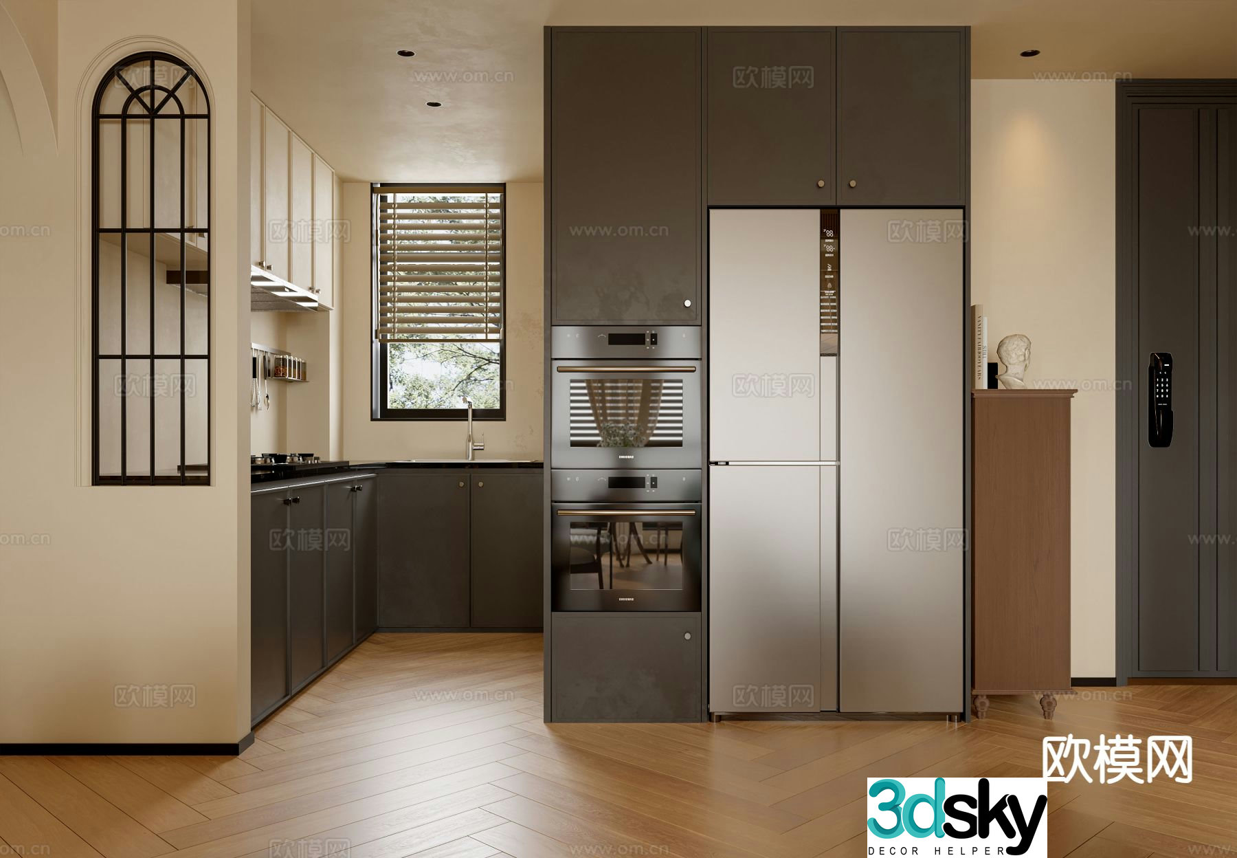 French kitchen cabinet 3d model