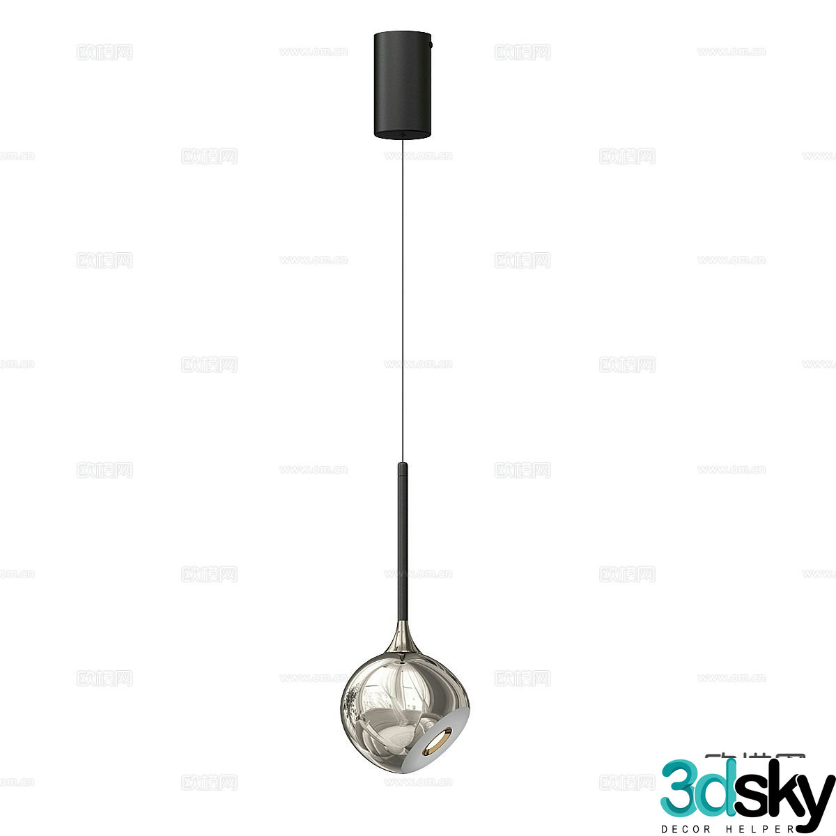 Bedside small chandelier 3d model