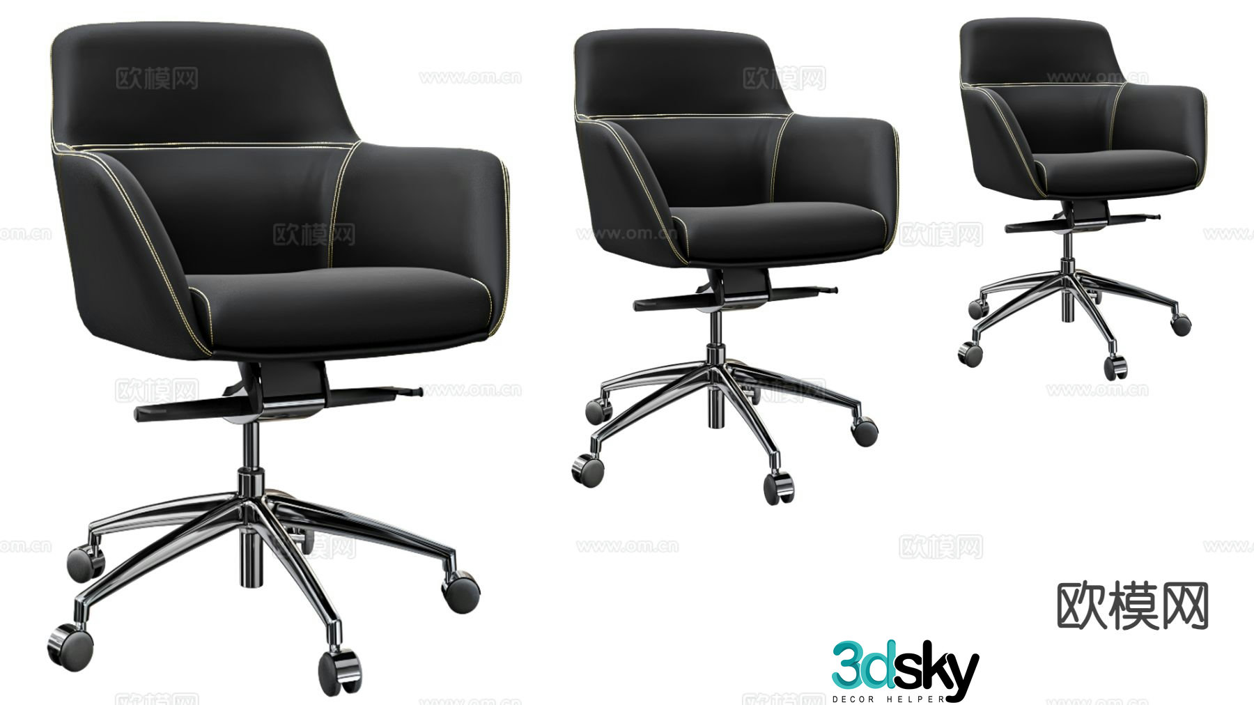 Office chair computer chair back chair lift chair 3d model