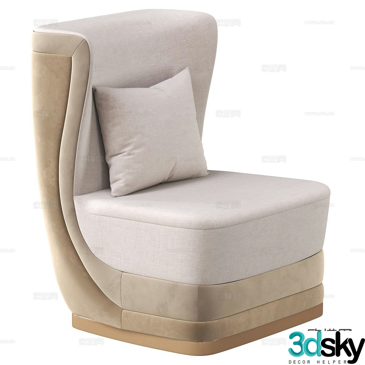 Modern single sofa 3d model