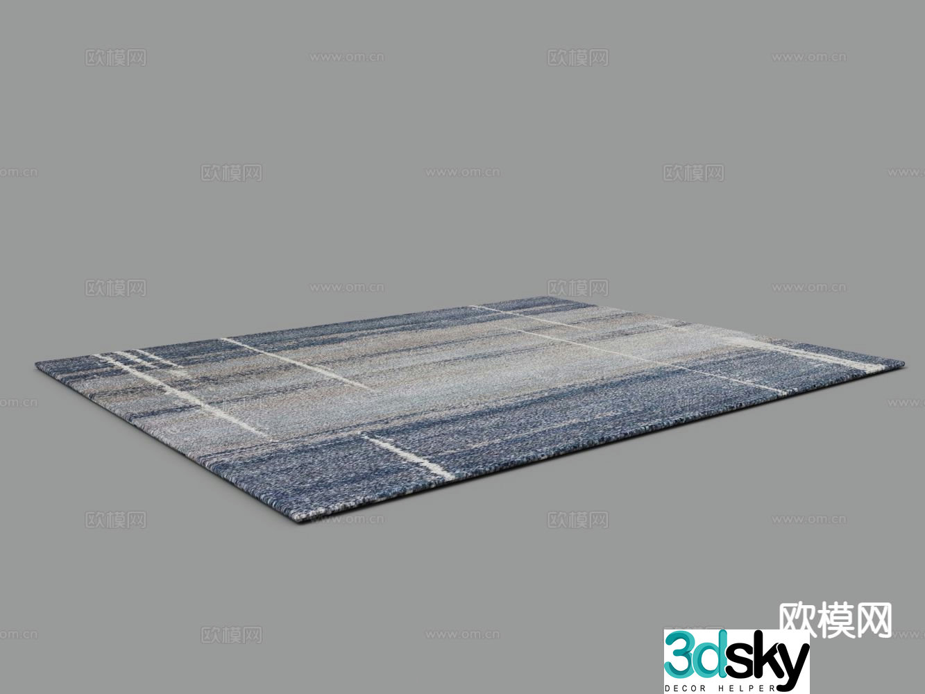 Modern carpet square rug 3d model