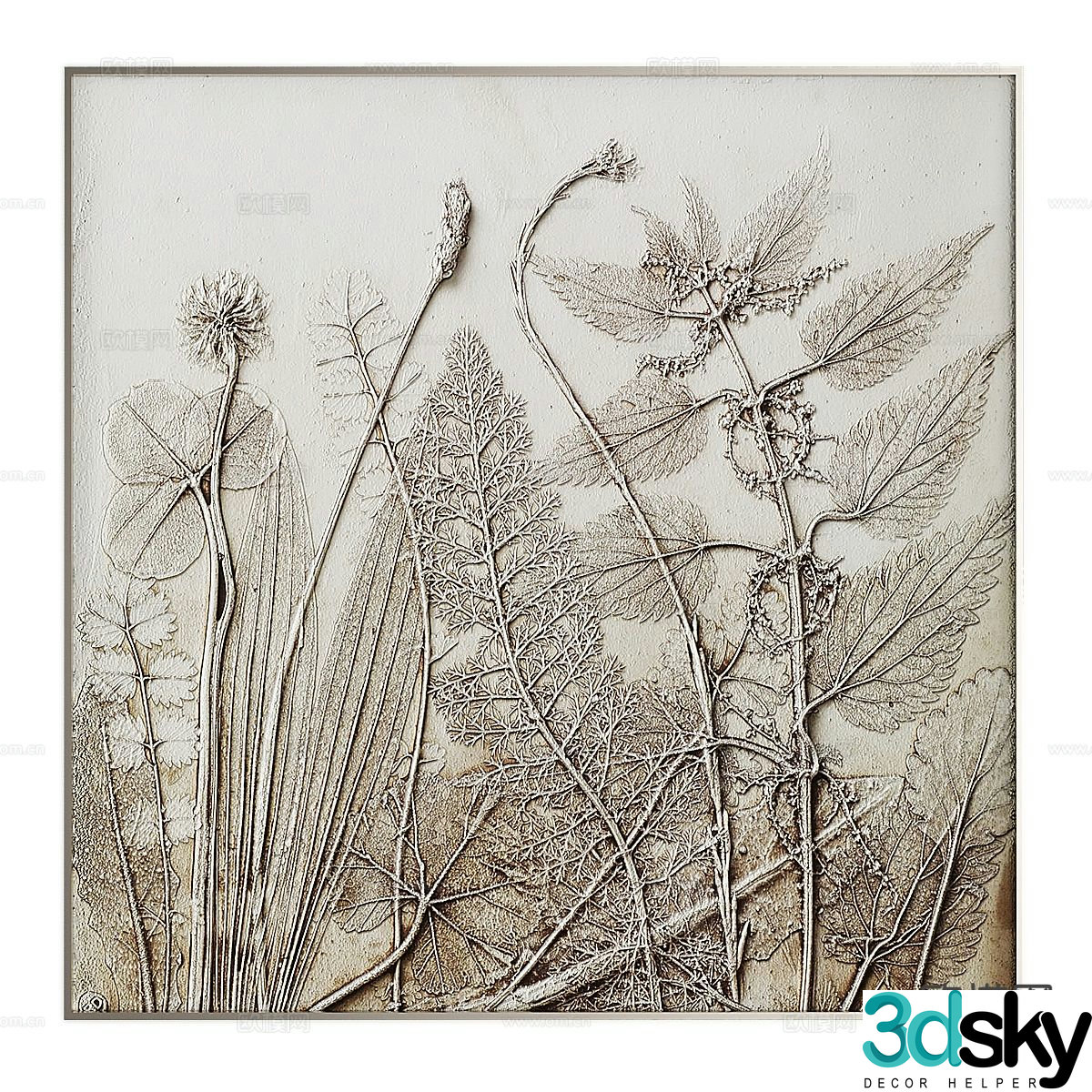 French three-dimensional painting oil painting abstract painting 3d model