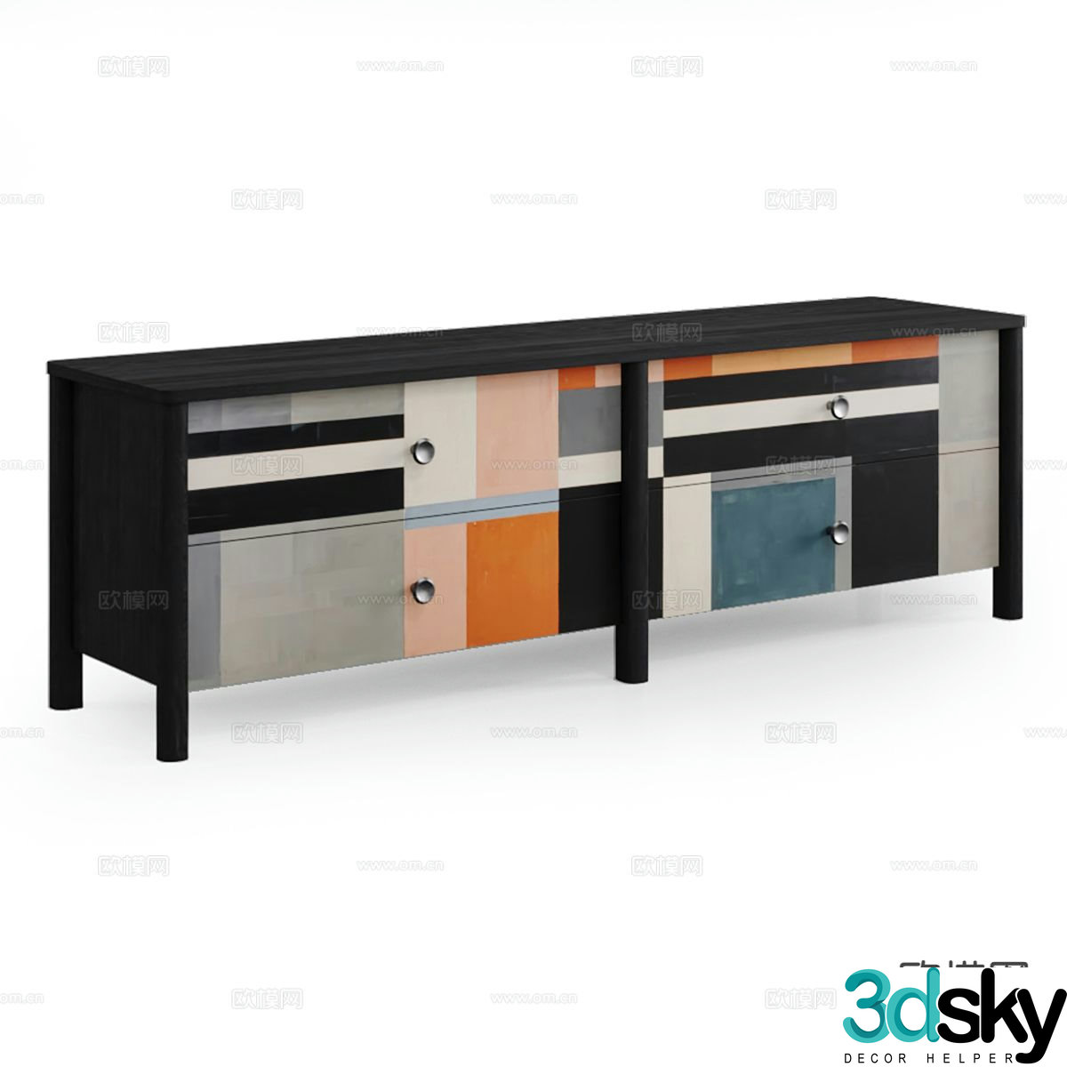 Nordic TV cabinet 3d model