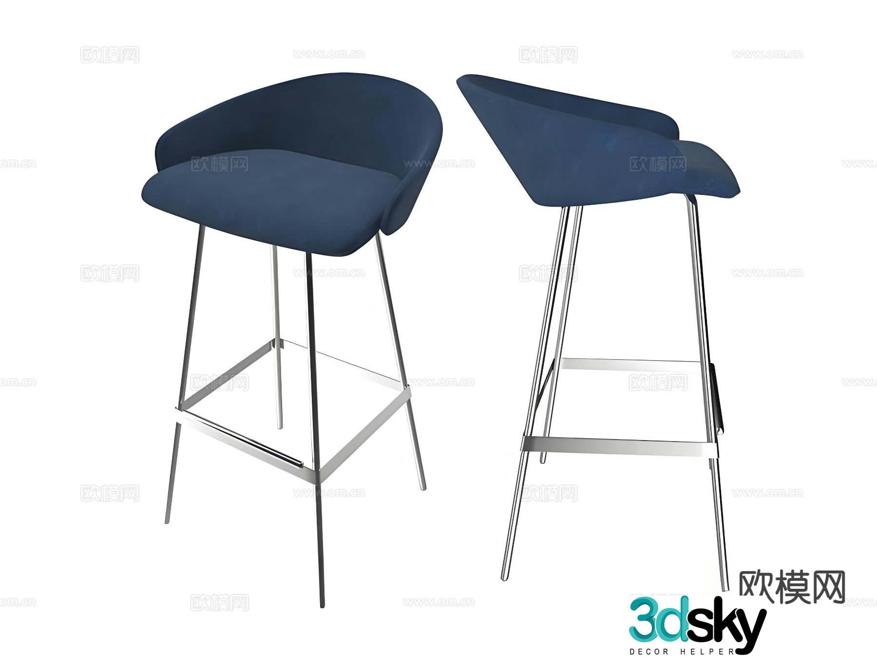 Modern bar stool bar stool bar stool 3d model