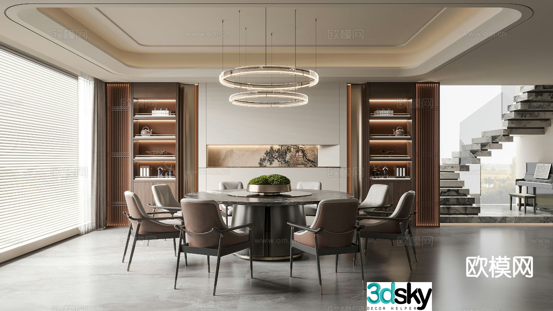 New Chinese restaurant 3d model