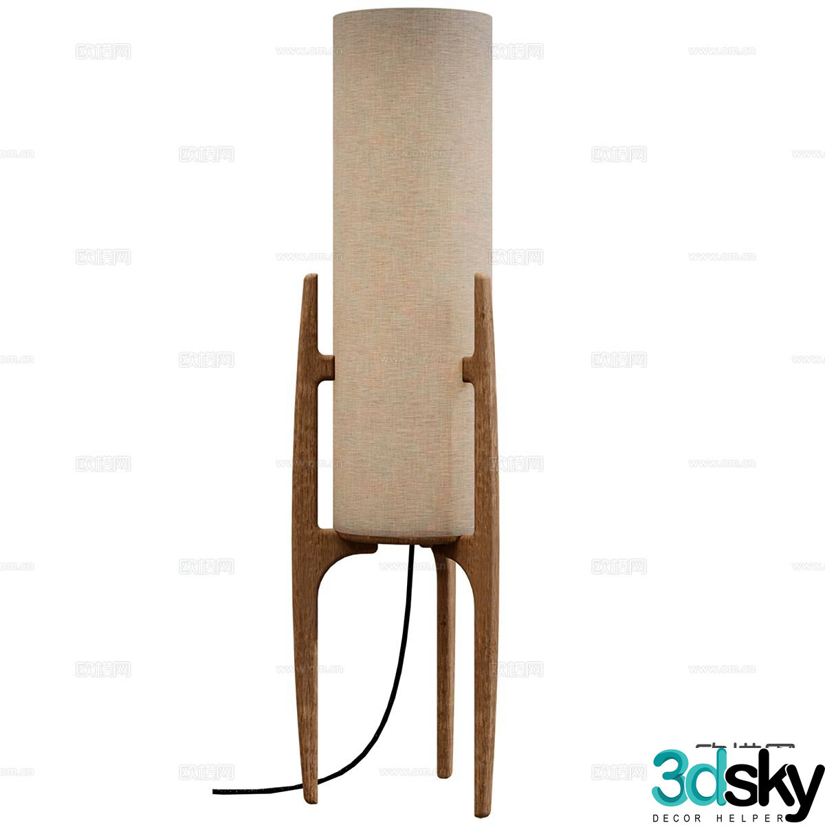Nordic floor lamp 3d model