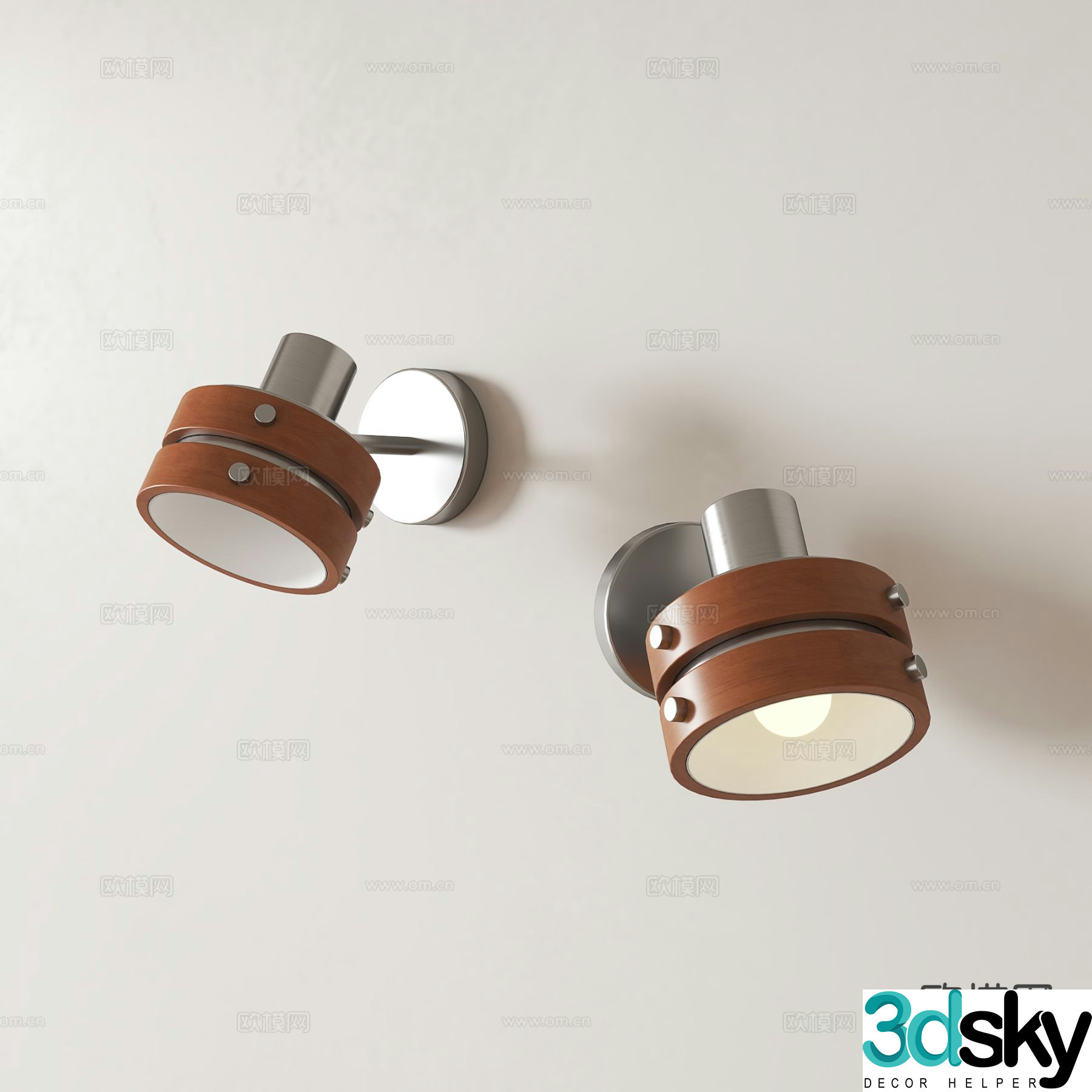 Medieval style wall lamp Bauhaus wall lamp 3D model