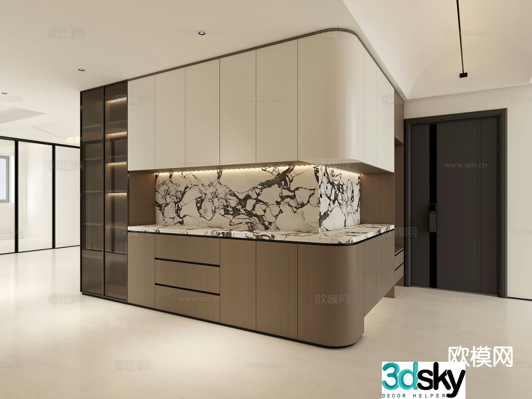 Modern shoe cabinet corner cabinet 3d model