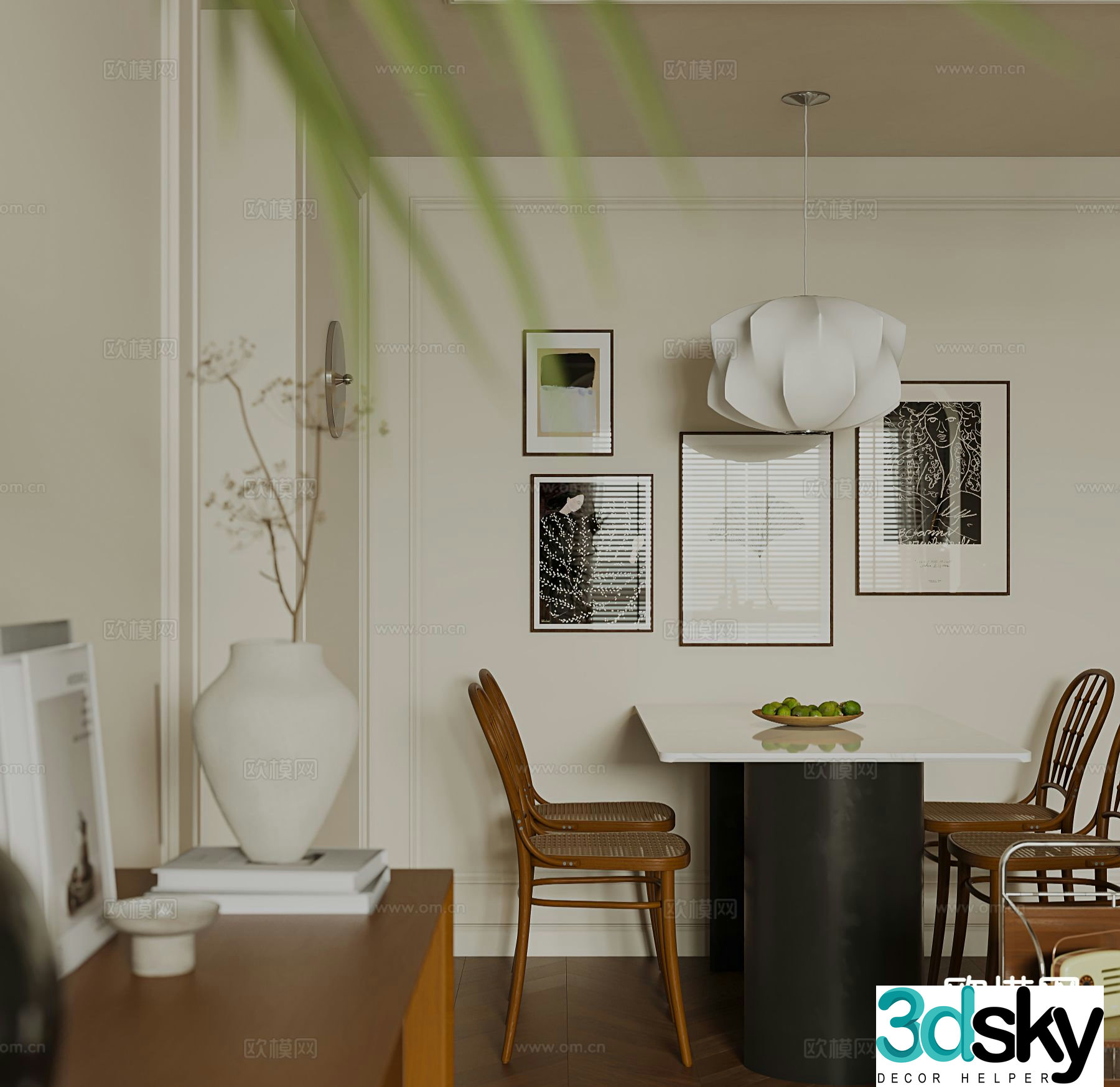 Modern restaurant 3d model
