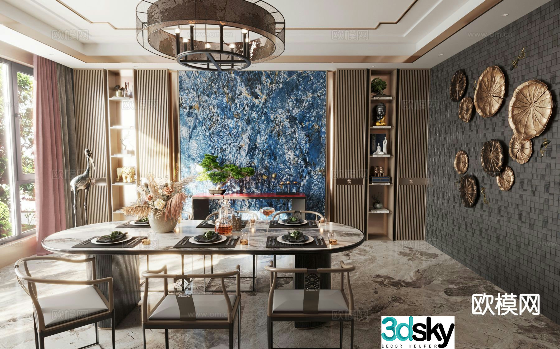 New Chinese restaurant 3d model