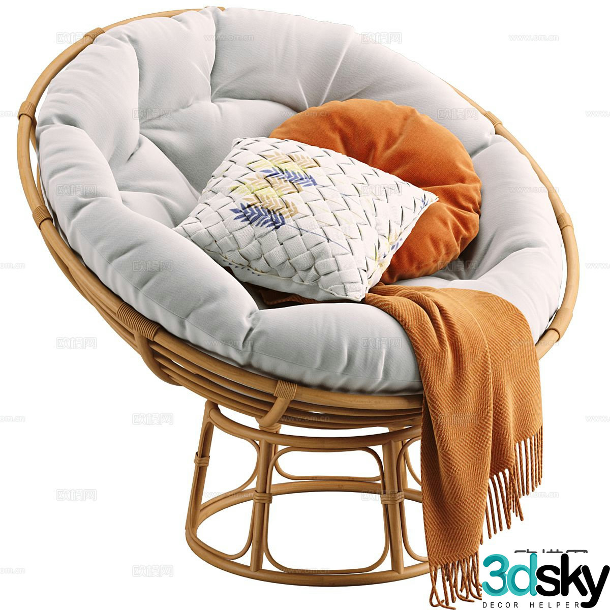 Modern chair leisure chair 3d model