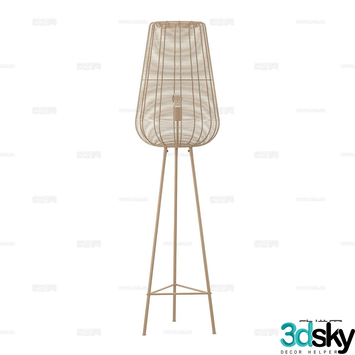 Simple floor lamp 3d model