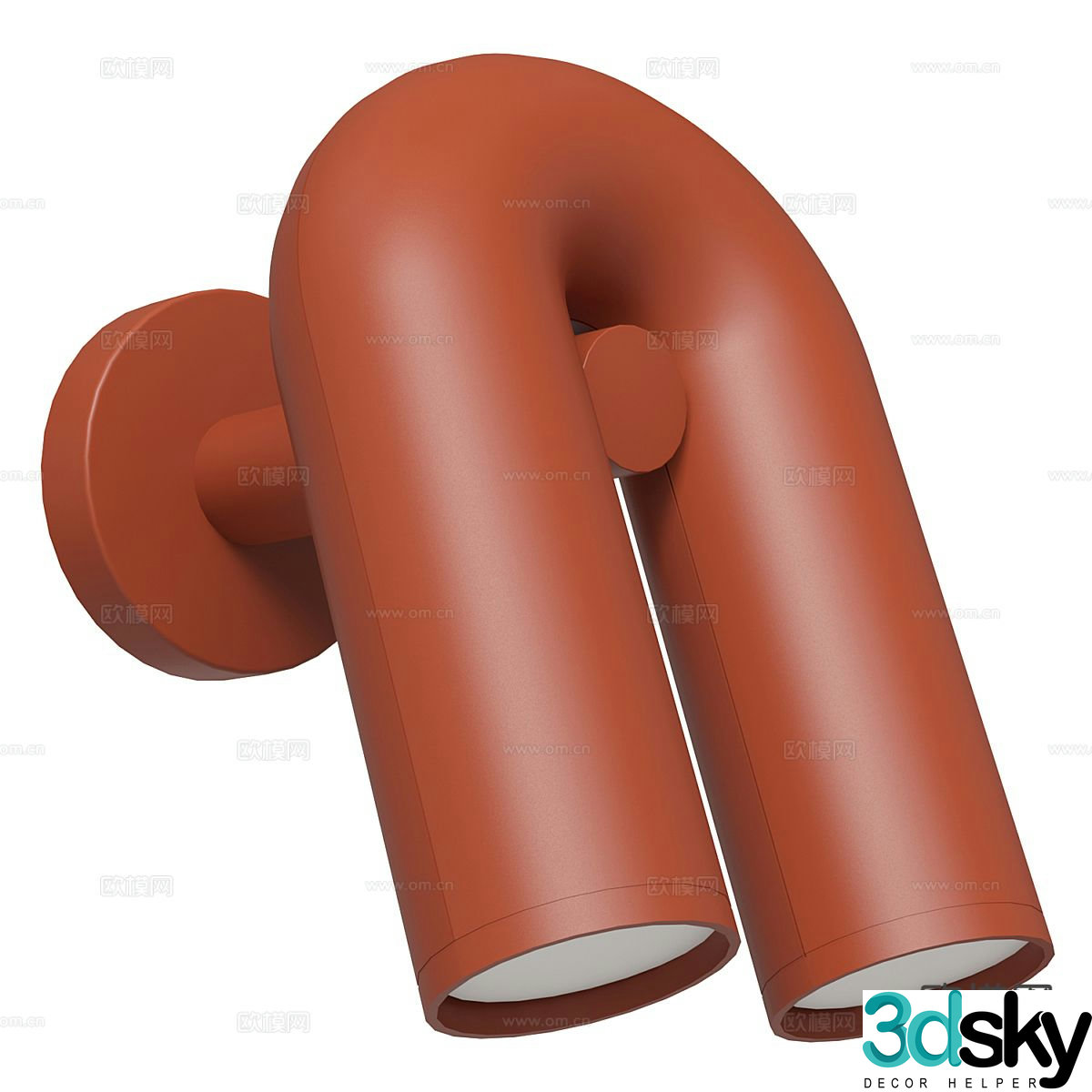 Nordic simple wall lamp 3d model
