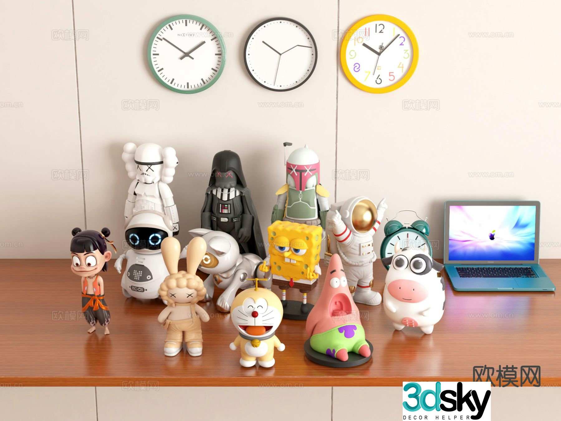 Q version toys cartoon toys SpongeBob SquarePants fashionable ornaments 3D model