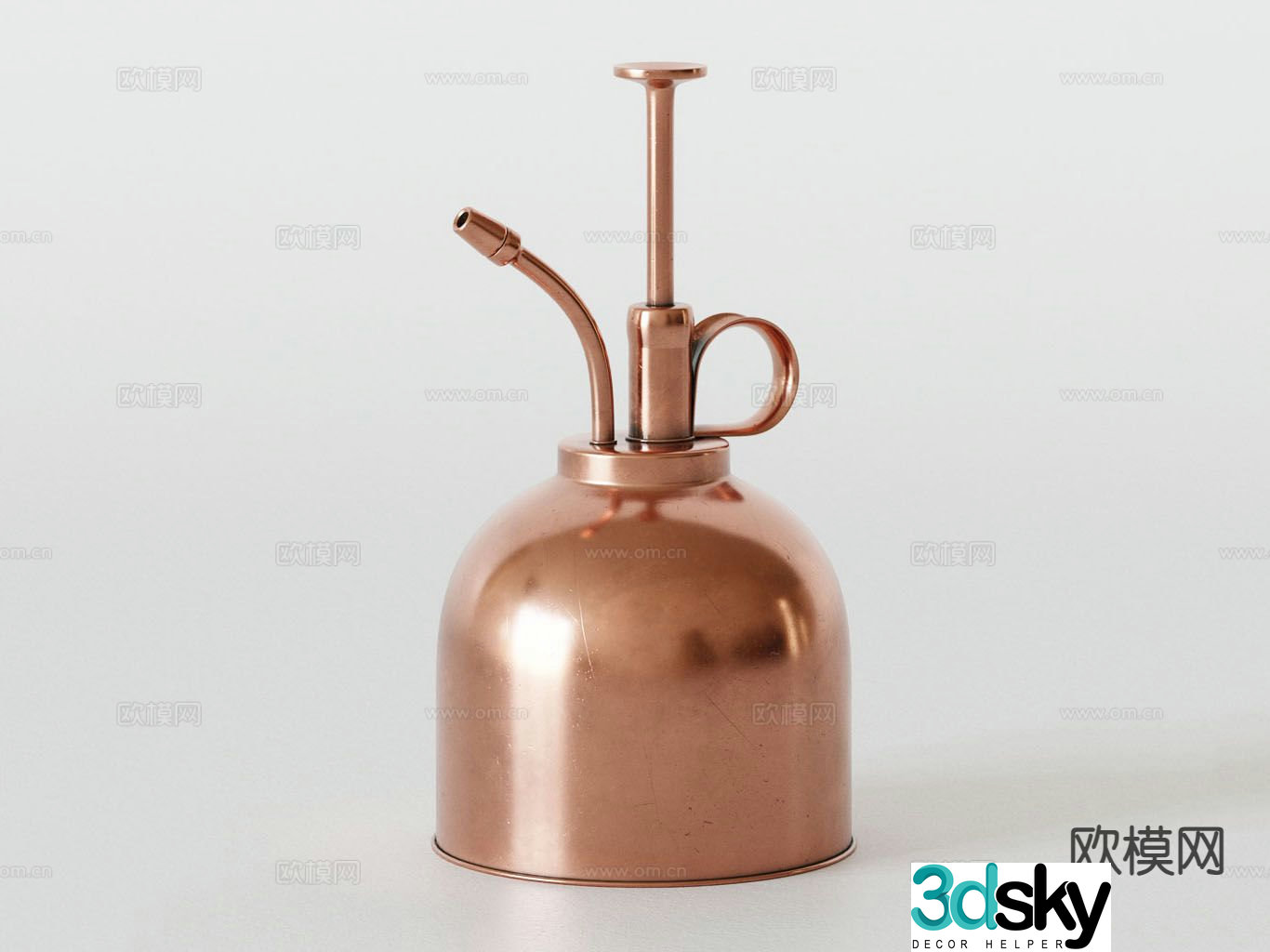 Medieval style oil pot teapot 3d model