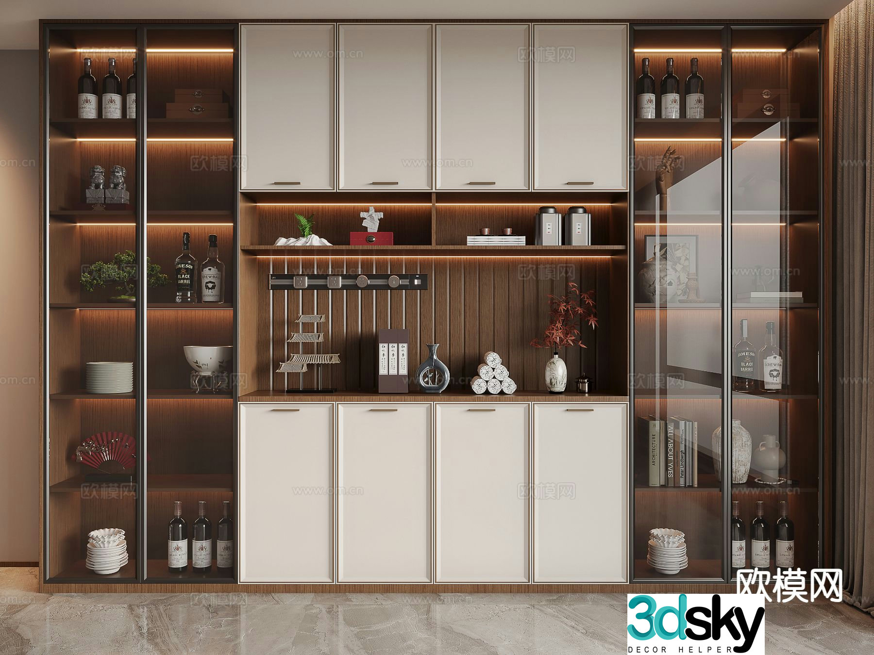 New Chinese wine cabinet 3D model