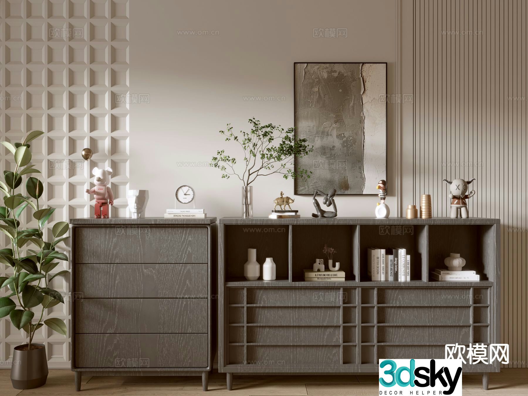 Modern sideboard 3d model