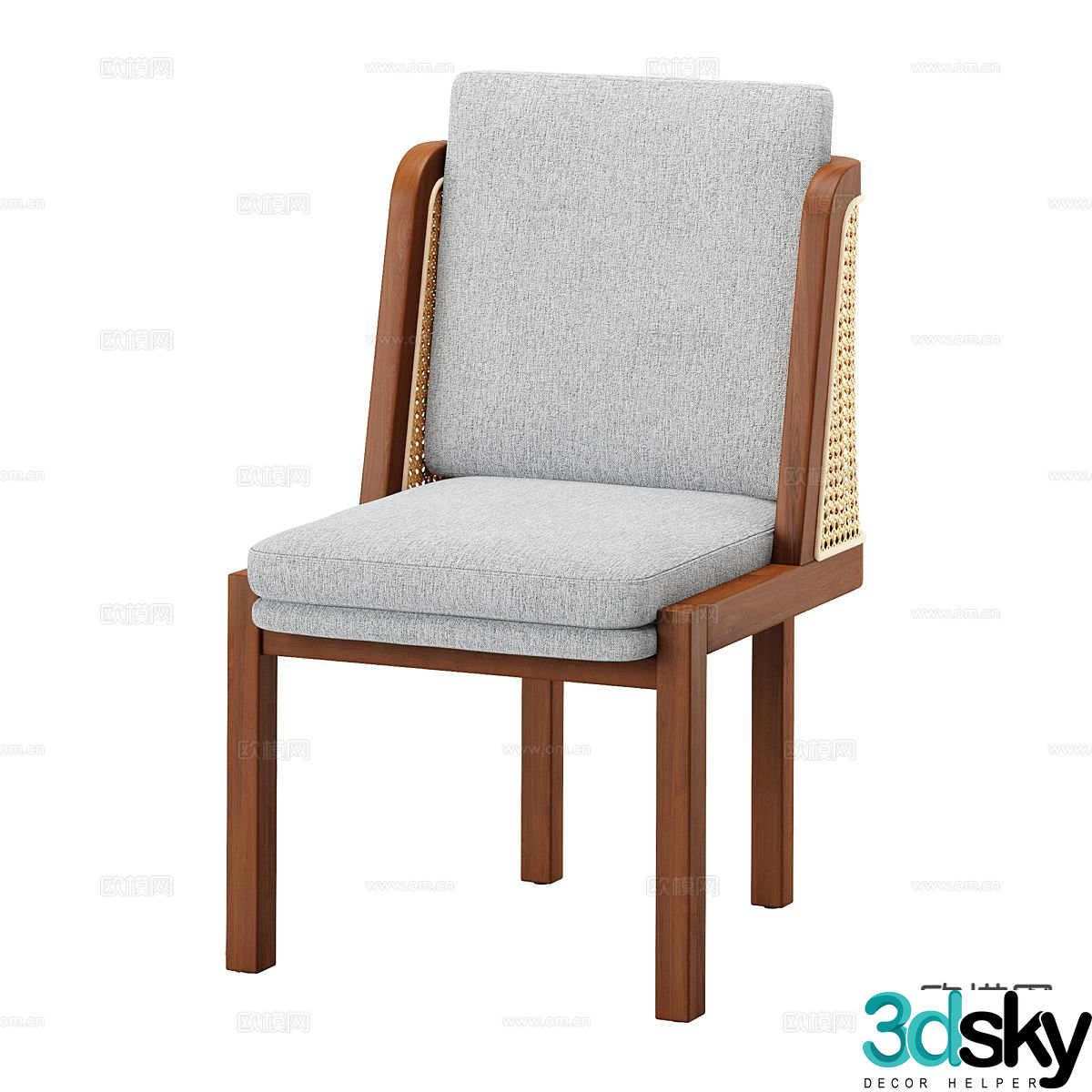 Wabi-sabi chair leisure chair 3d model