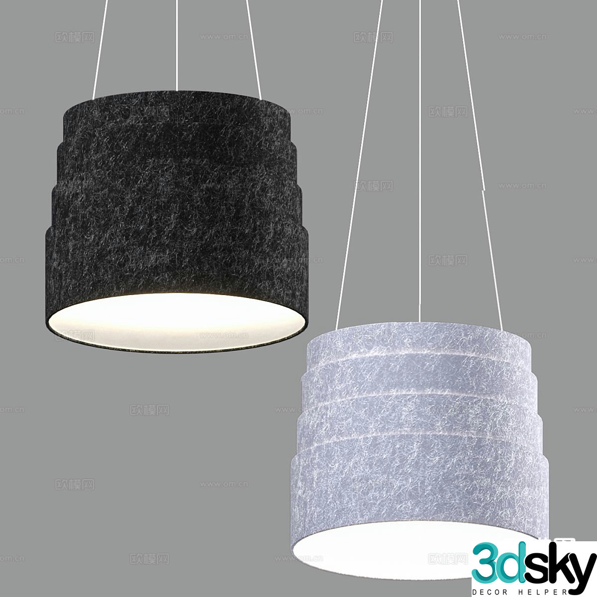 Nordic chandelier simple chandelier 3d model