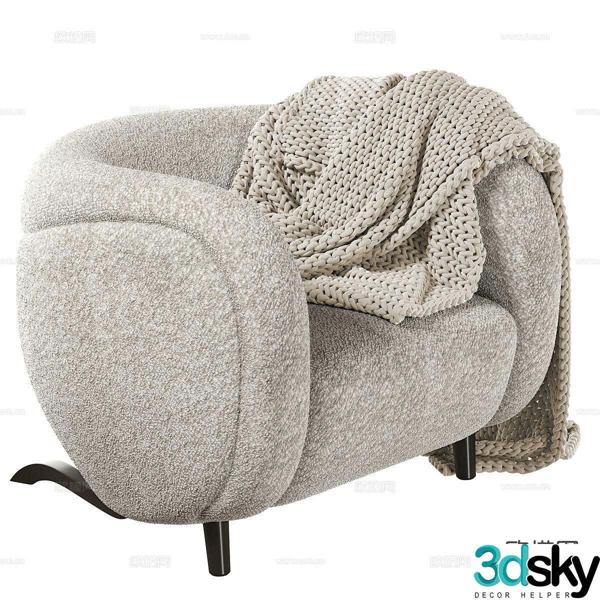 Modern single sofa 3d model