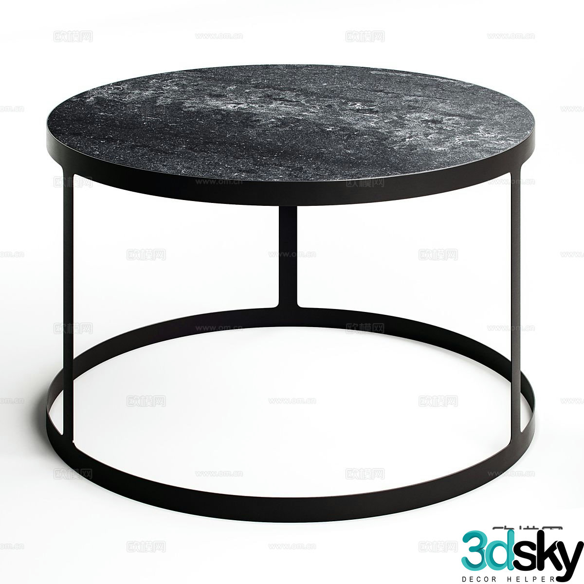 Simple coffee table round coffee table 3d model
