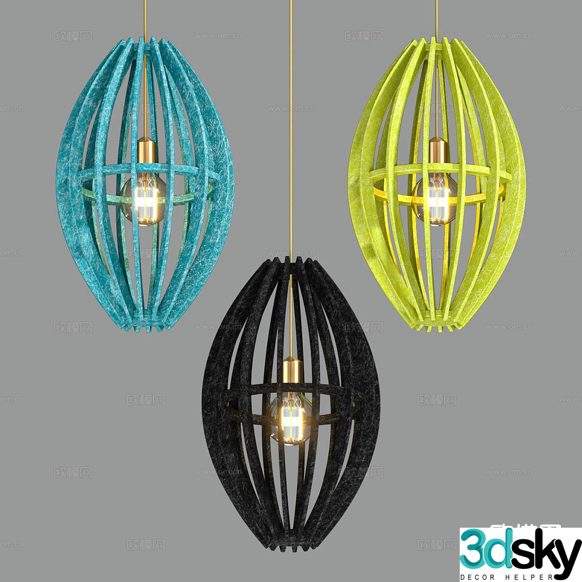 Bedside small chandelier 3d model