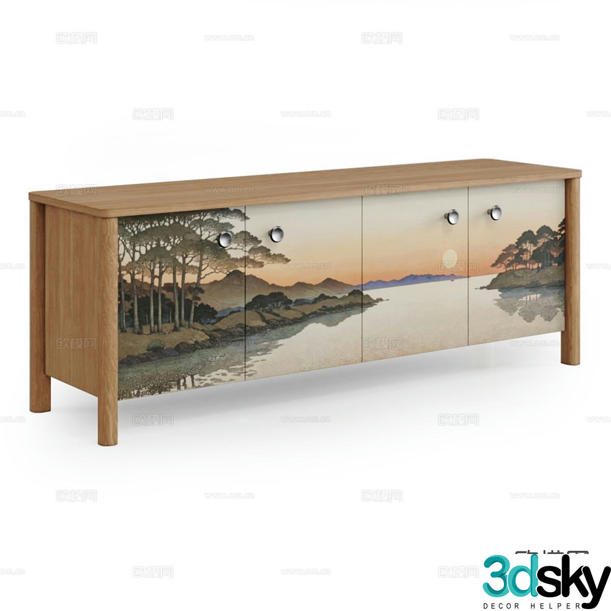 Nordic TV cabinet 3d model