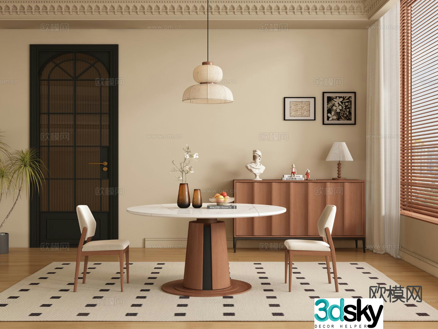 Medieval style restaurant 3d model