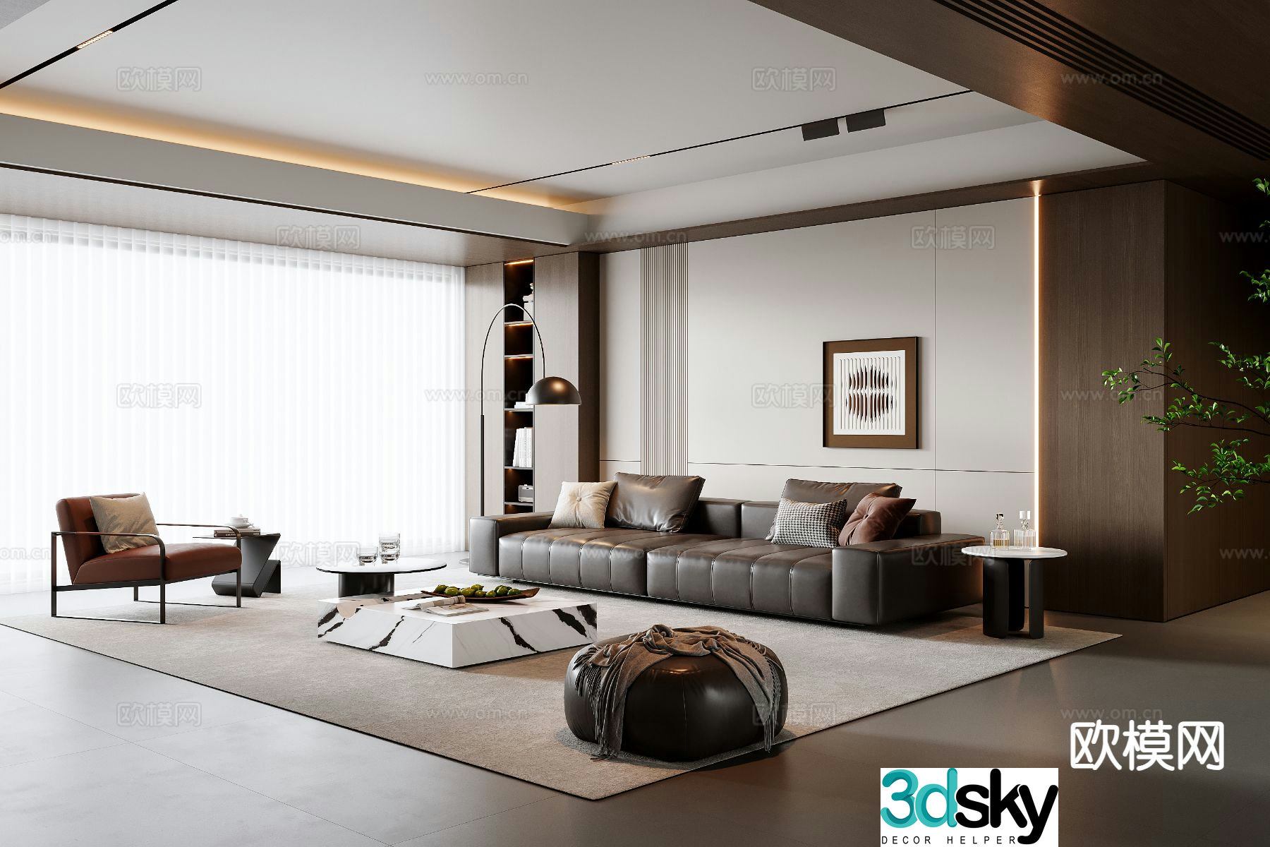 Italian living room 3d model