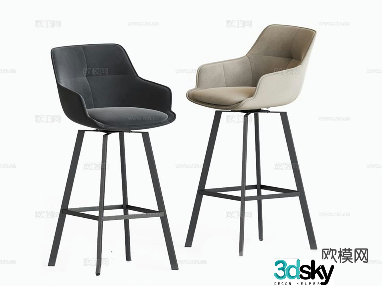 Modern bar stool bar stool bar stool 3d model