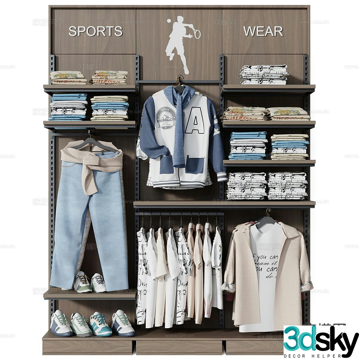 sportswear jacket pants short sleeve 3d model