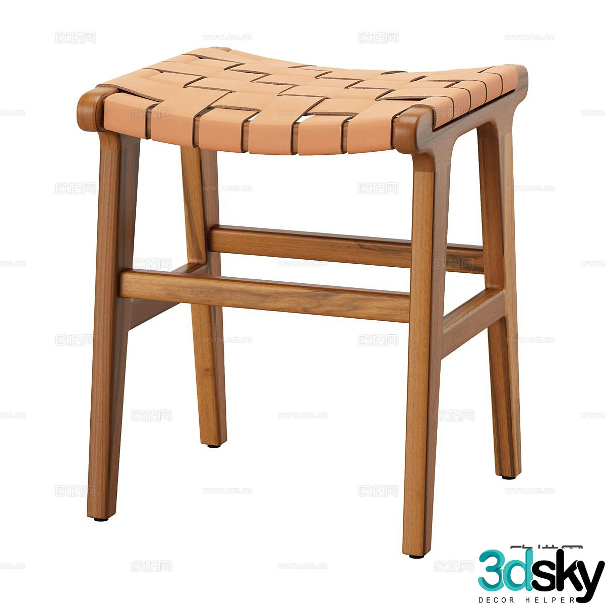 wabi-sabi stool low stool 3d model