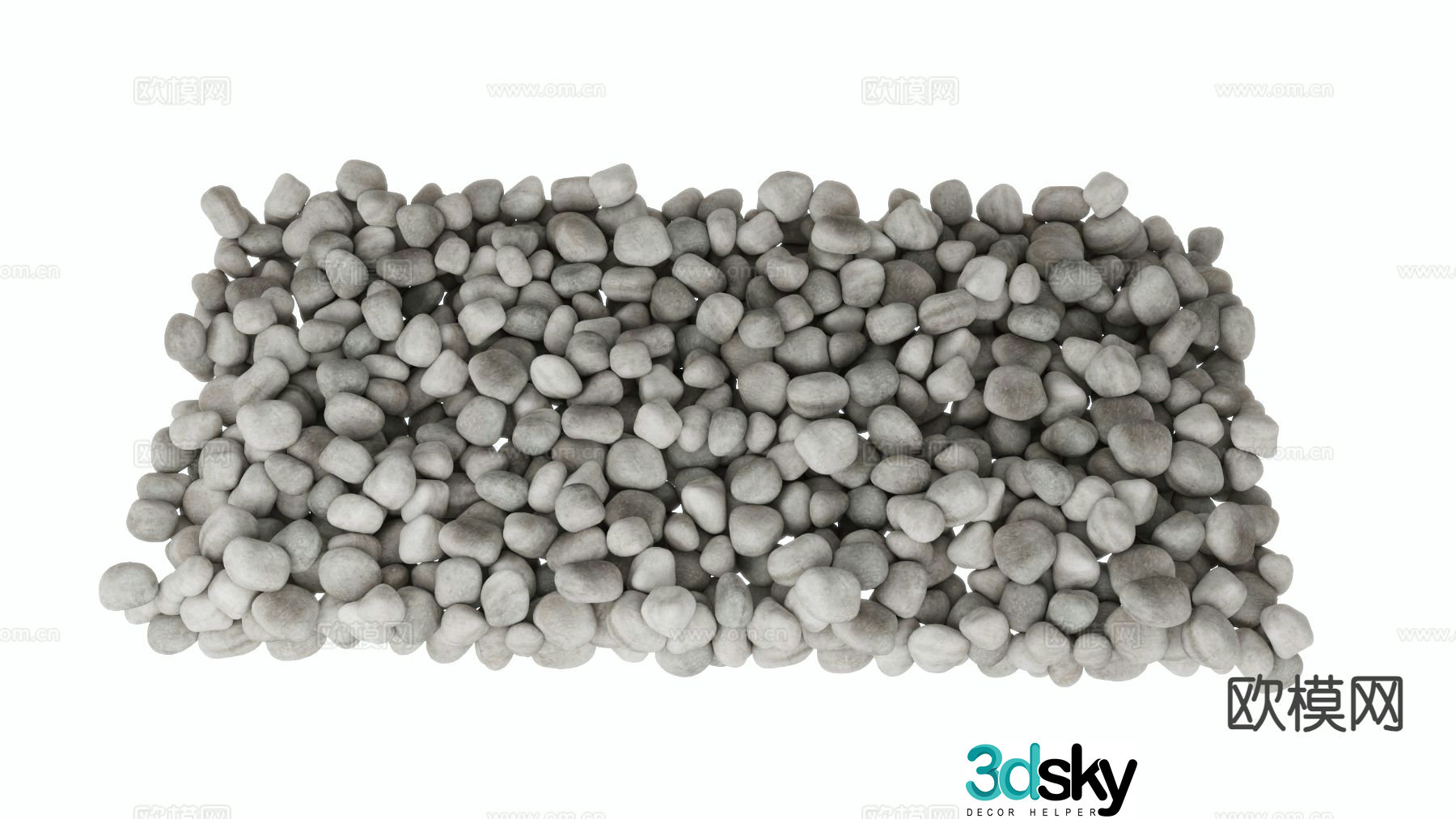 Pebbles Landscape Stone Gravel Beach Stone 3d model