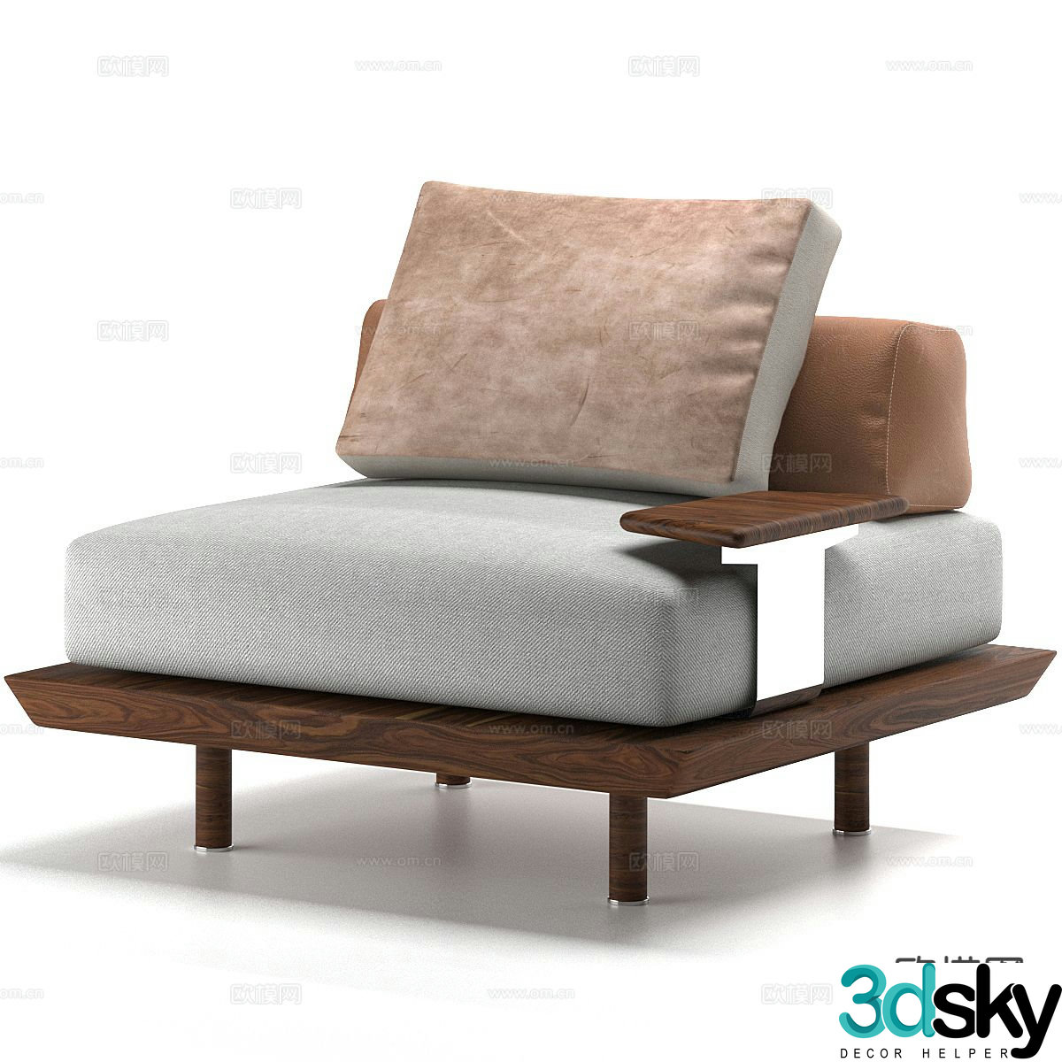 Single sofa leisure sofa 3d model