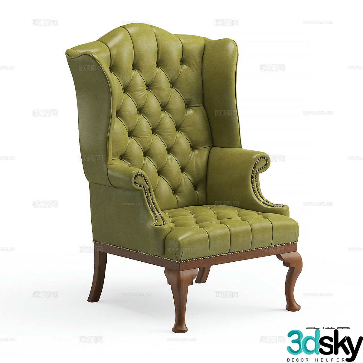 Simple European leisure chair 3d model