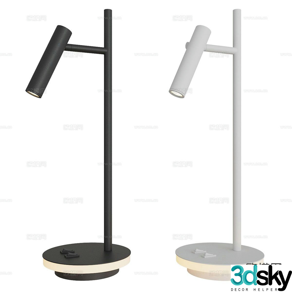 Simple desk lamp 3d model