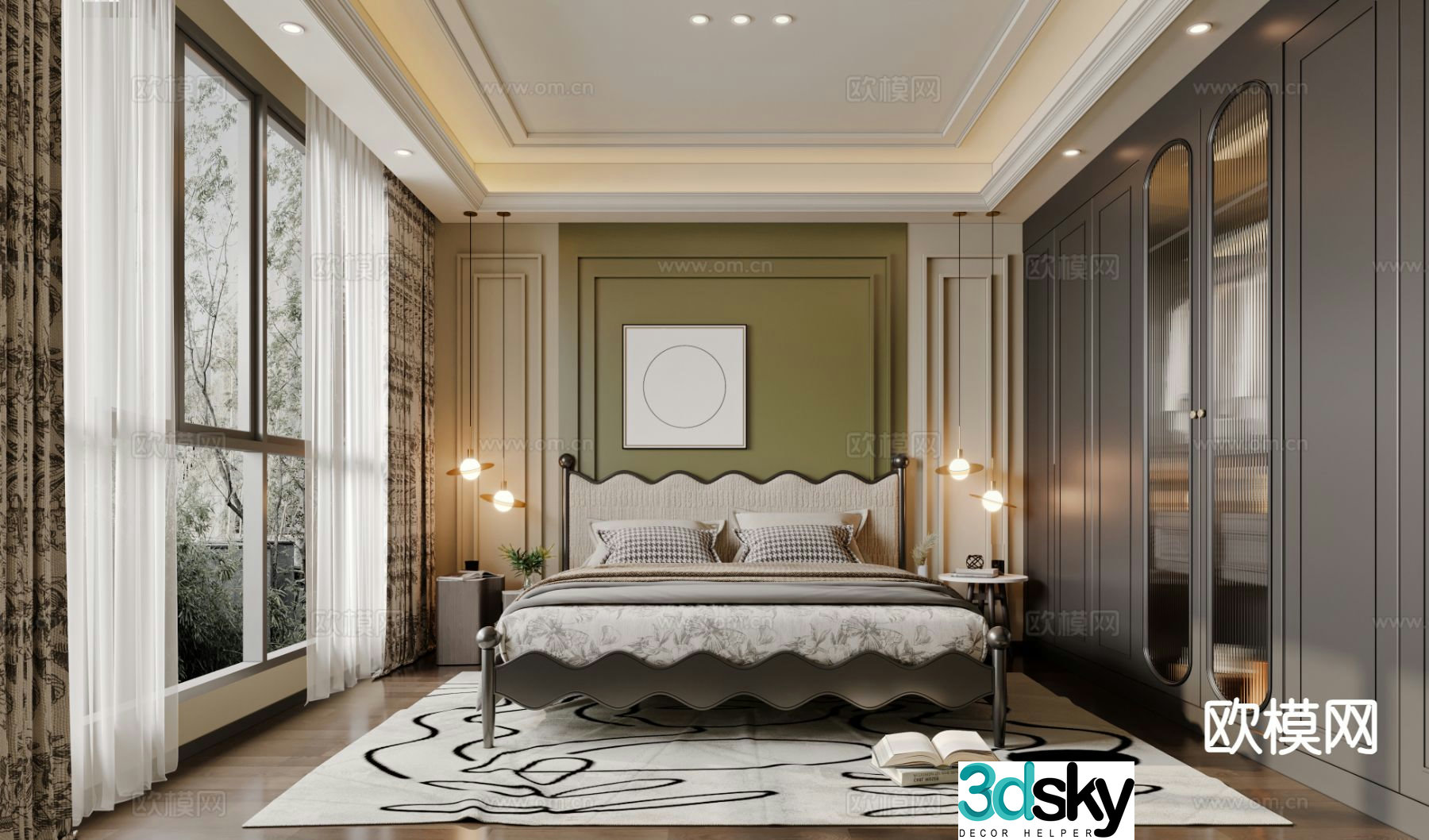 French bedroom master bedroom 3d model