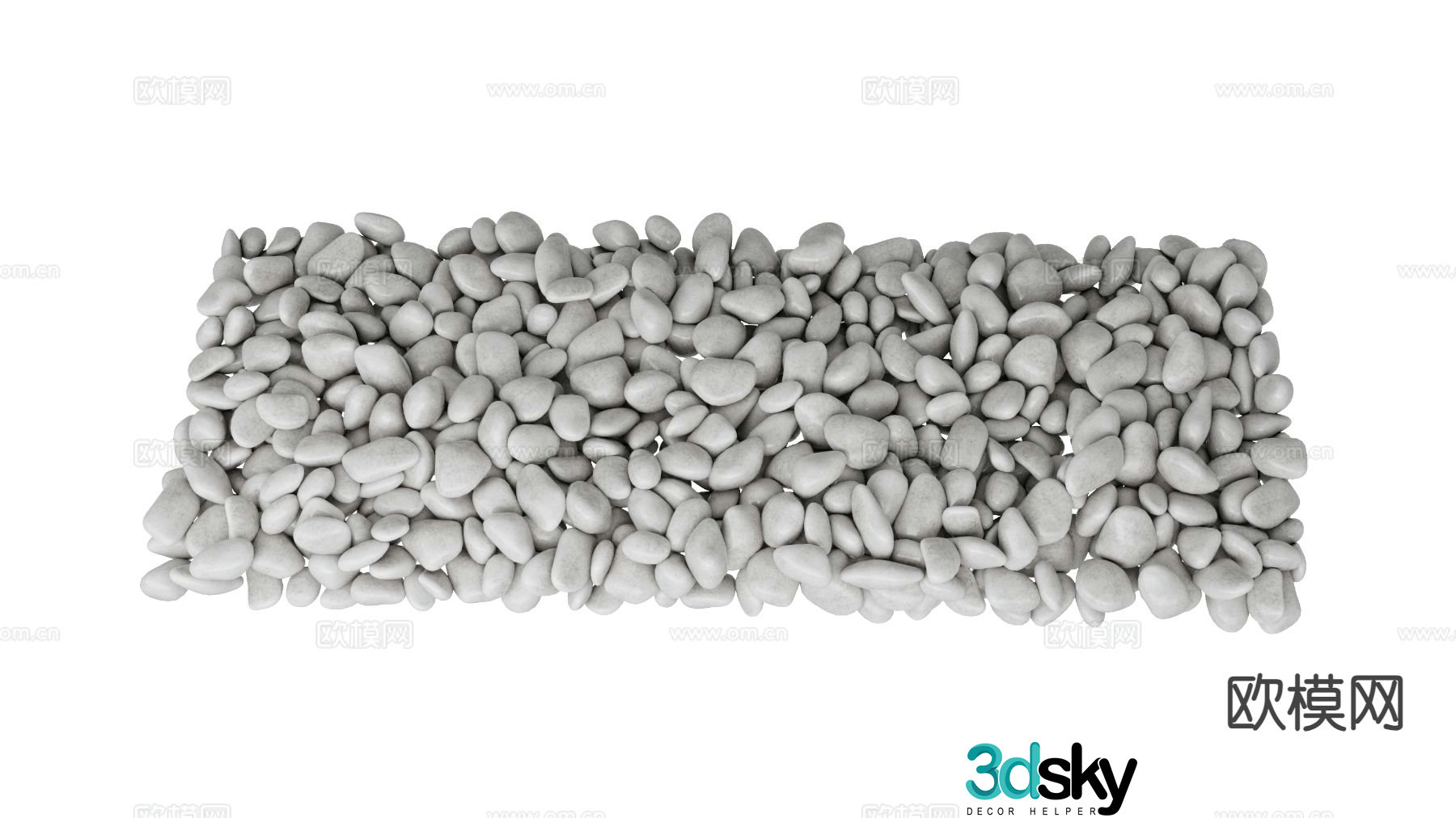 Pebbles Landscape Stone Gravel Beach Stone 3d model