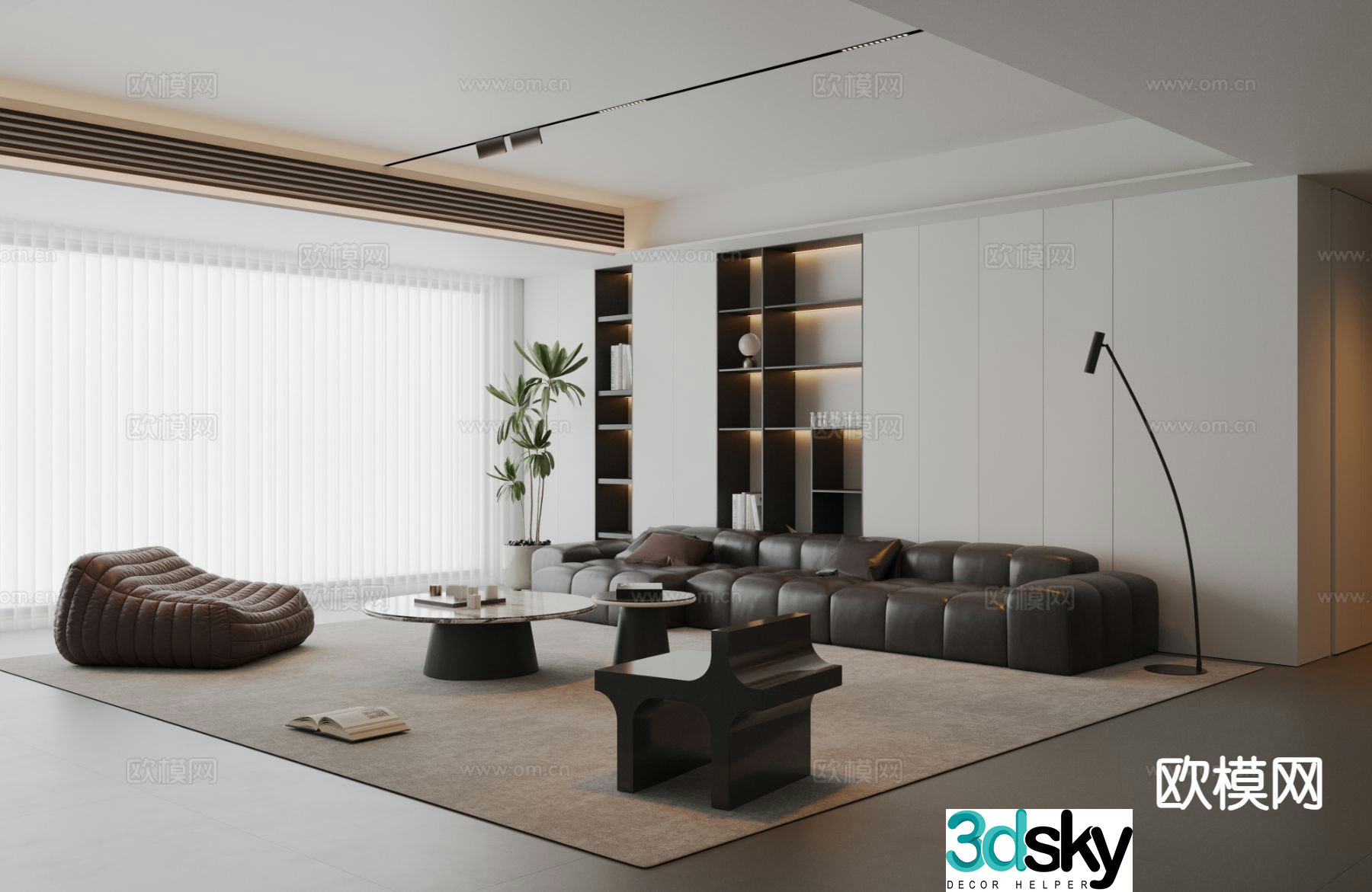 Modern living room 3d model
