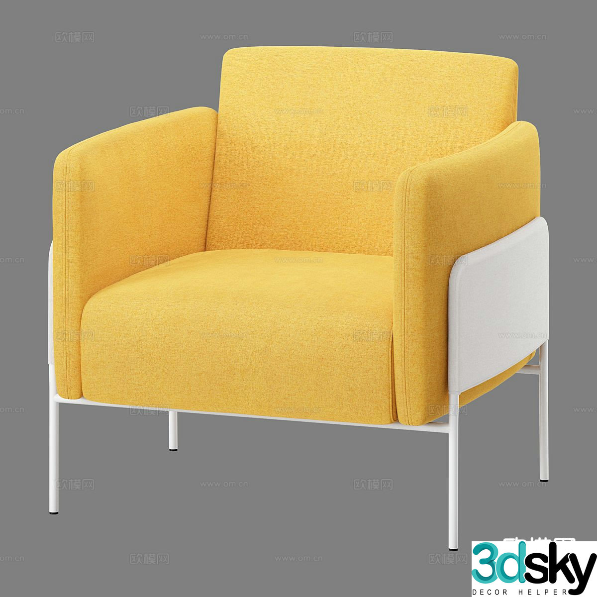 Modern single sofa leisure sofa 3d model