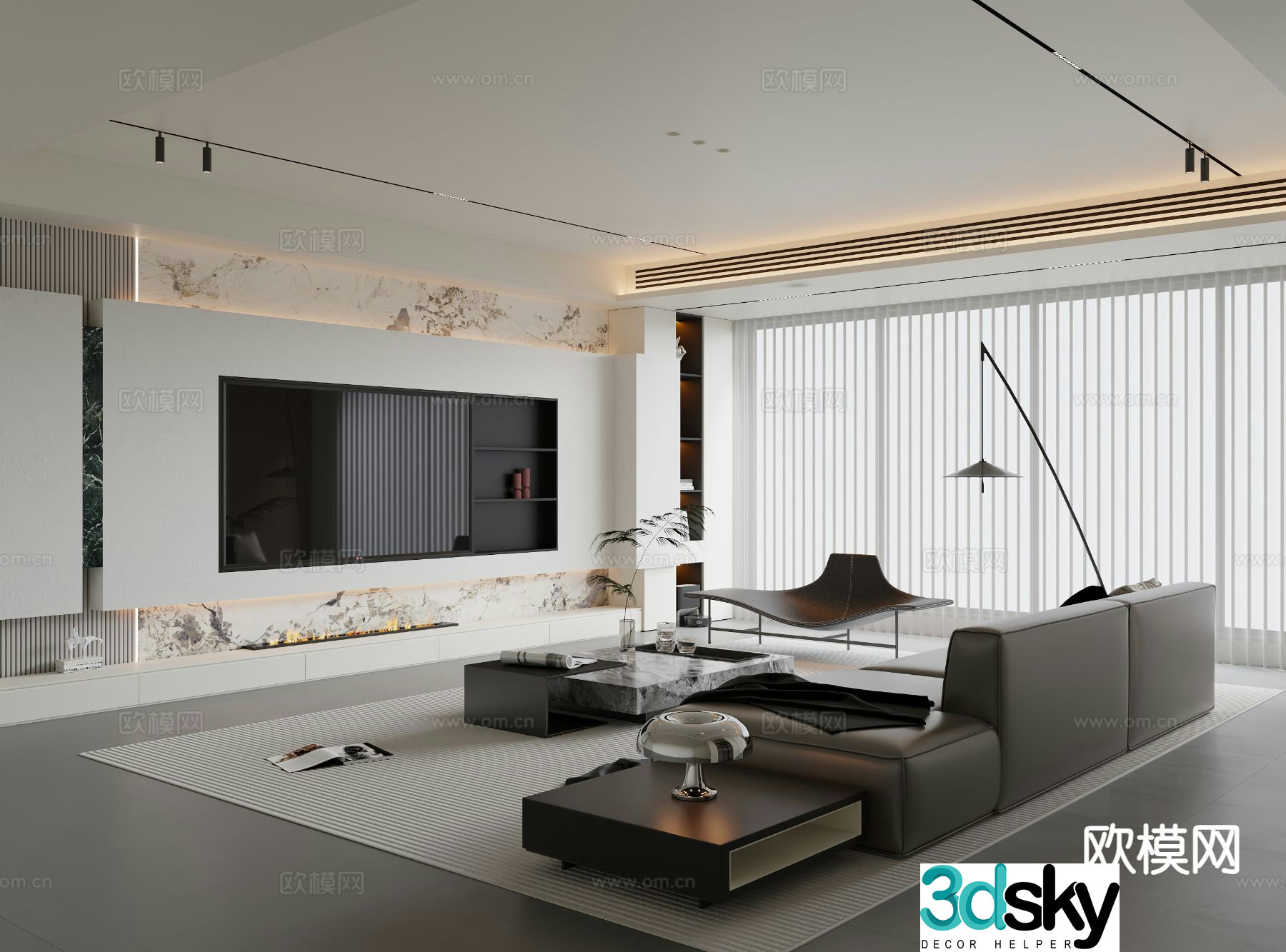 Italian living room 3d model