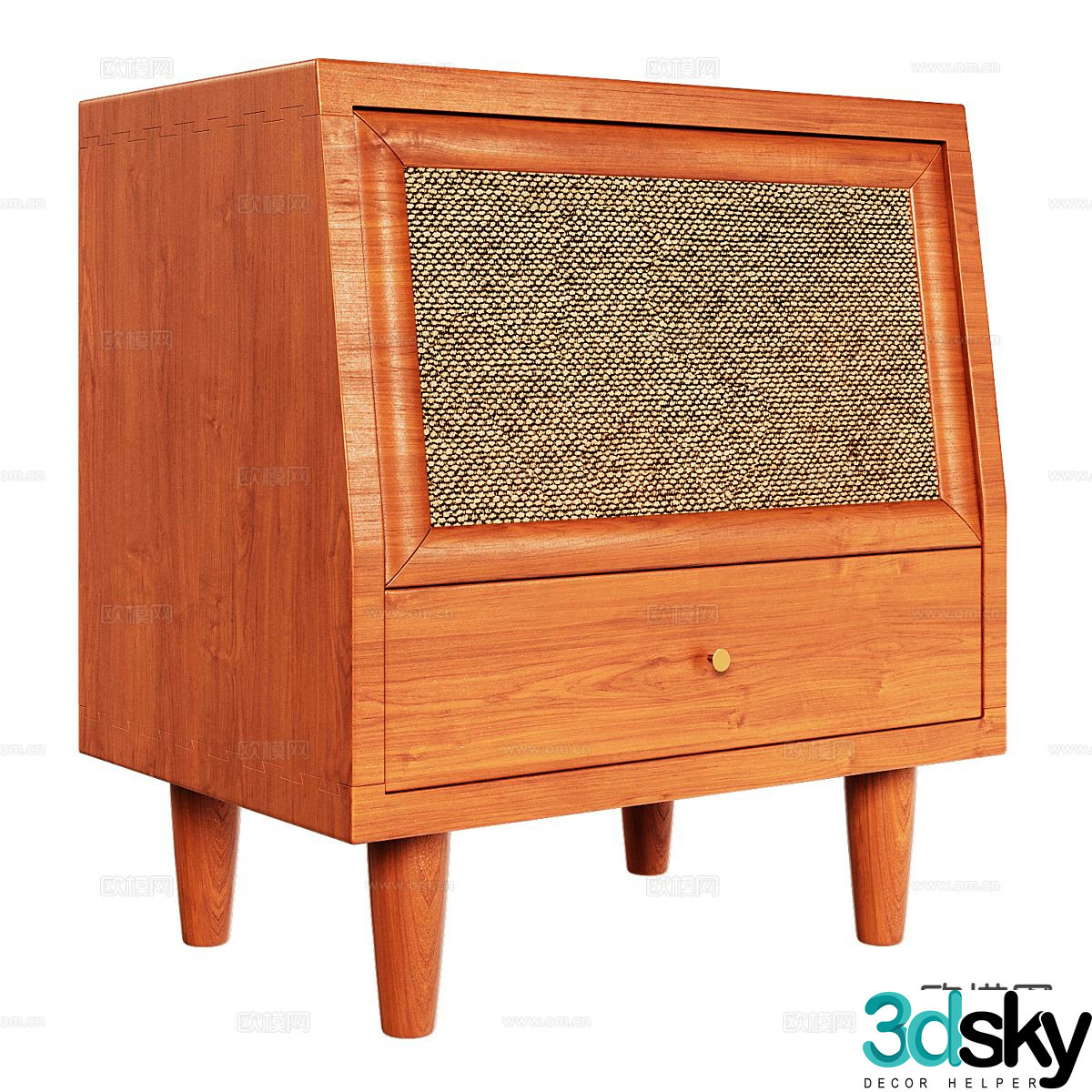 Nordic bedside table 3d model