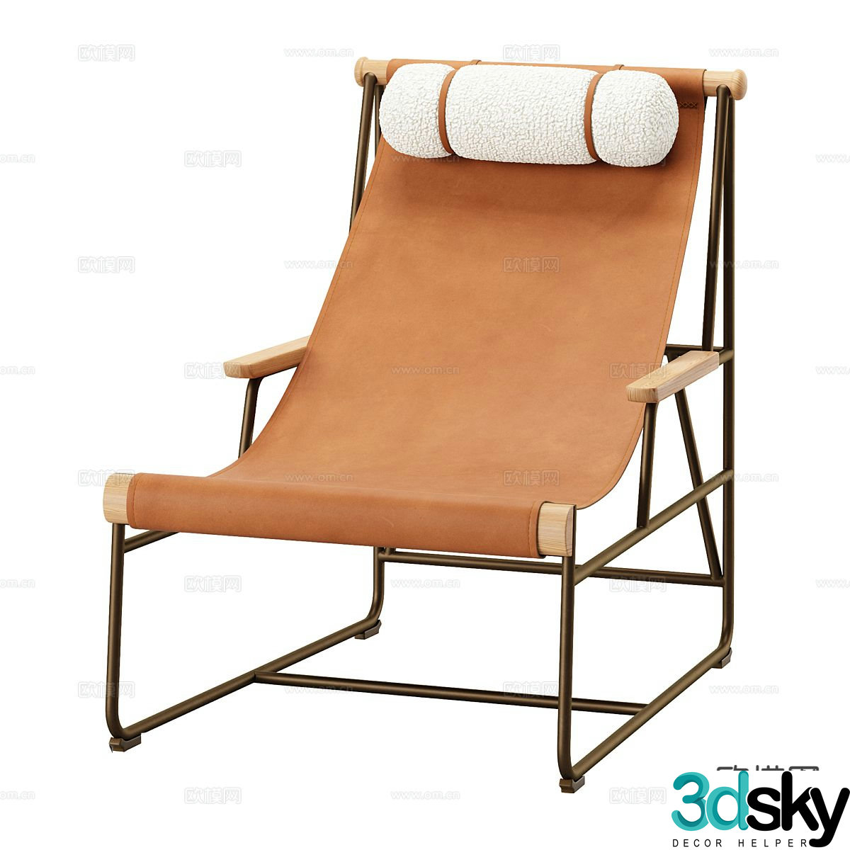 Wabi-sabi chair leisure chair 3d model