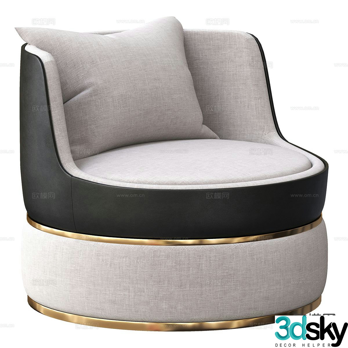 Single sofa armrest sofa 3d model