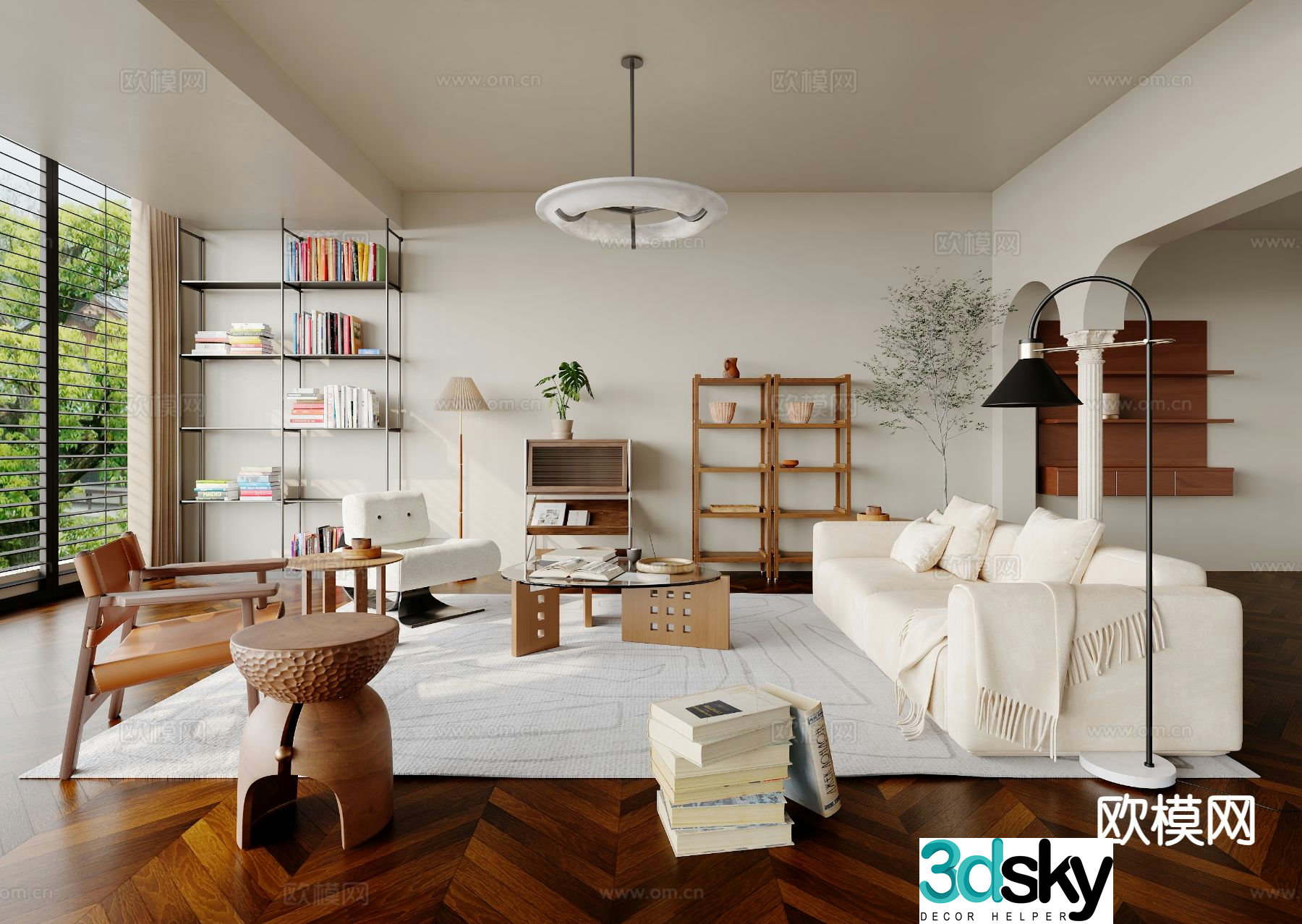 Medieval style living room 3D model