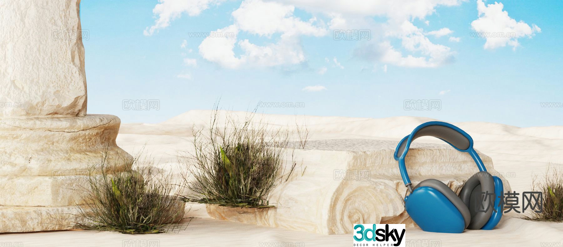 outdoor landscape desert 3d model